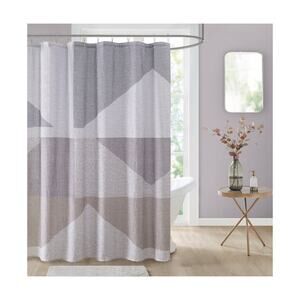 Decor Studio Amina Cotton Geometric Shower Curtain – Multi, Size 72" x 72"